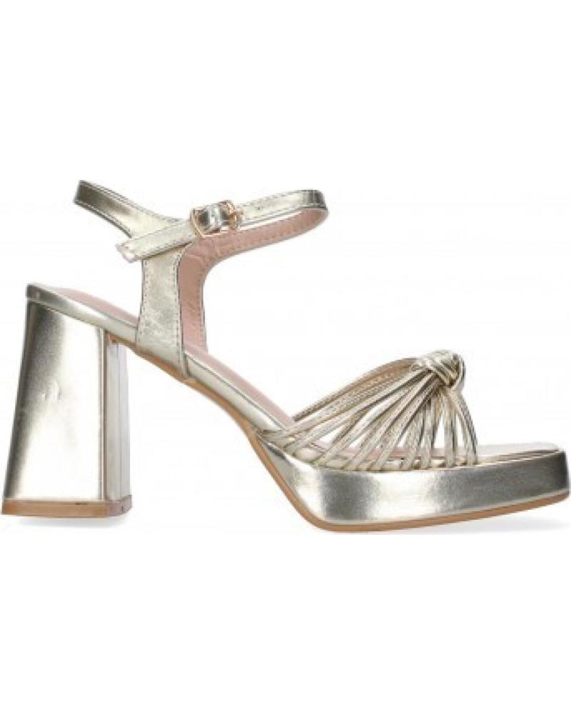 SANDALIAS DORADAS SPORT3PUNTO0 S-2400 CON PLATAFORMA Y TACÓN GRUESO PARA MUJER VARIOS COLORES