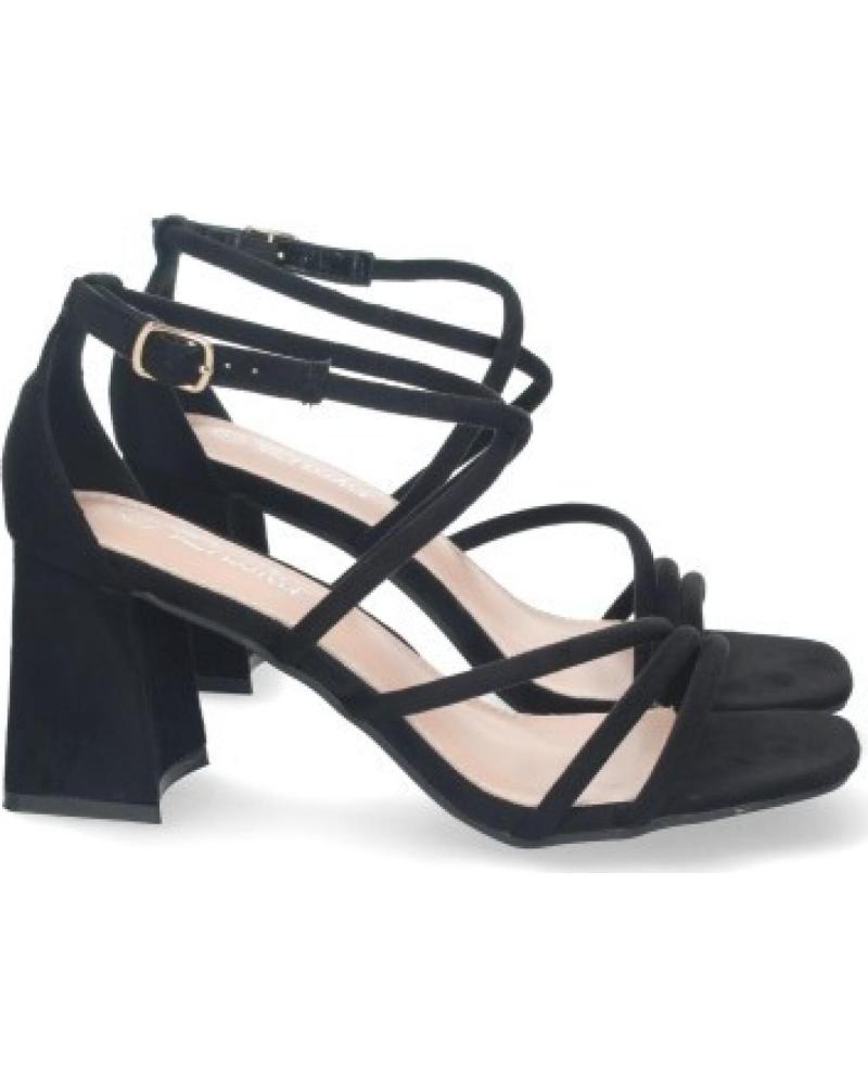 SANDALIAS DE TACÓN SPORT3PUNTO0 JL730 CON TIRAS CRUZADAS NEGRAS VARIOS COLORES