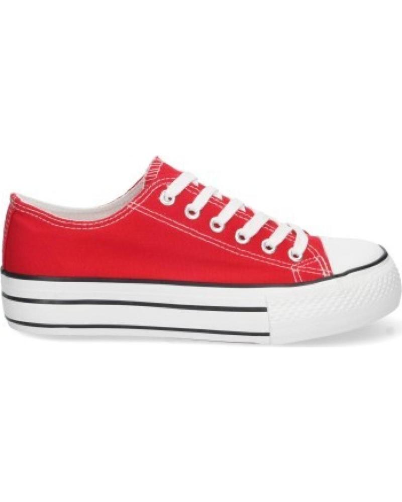 ZAPATILLAS CASUAL SPORT3PUNTO0 A307 ROJAS CON CORDONES VARIOS COLORES