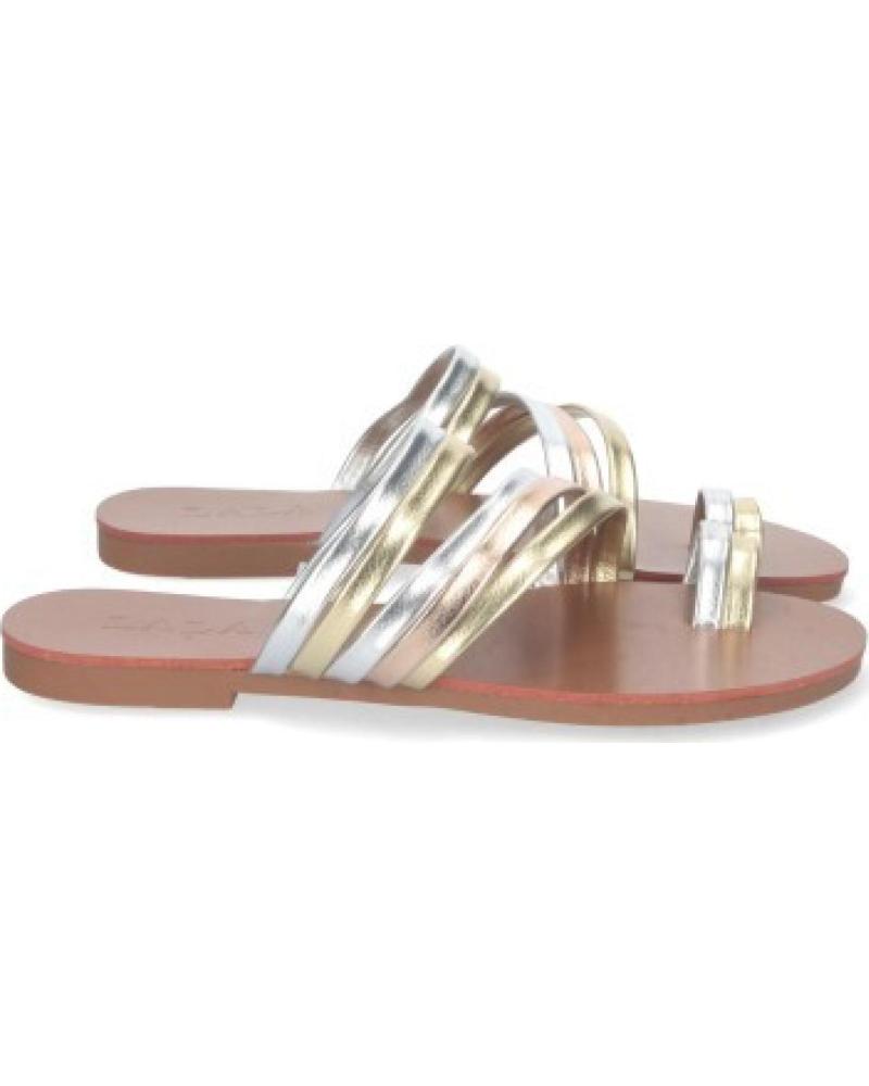 CHANCLAS DORADAS SPORT3PUNTO0 BP-2398 CON TIRAS VARIOS COLORES