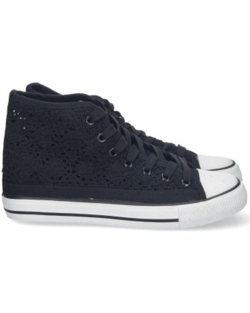 ZAPATILLAS CASUAL MEDIA CAÑA SPORT3PUNTO0 EV-98 CON ENCAJE NEGRO VARIOS COLORES