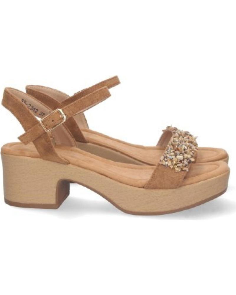 SANDALIAS DE TACÓN SPORT3PUNTO0 FB-2342 CAMEL VARIOS COLORES