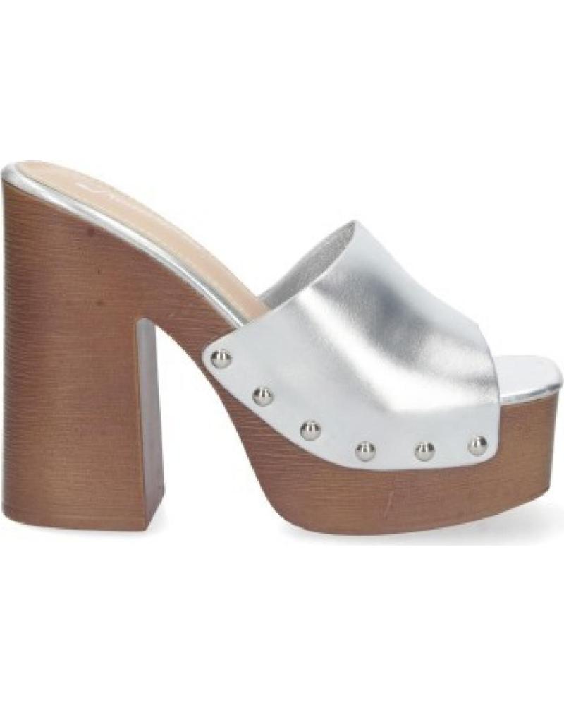 ZUECOS SPORT3PUNTO0 DE TACÓN ANCHO EN PLATA VARIOS COLORES