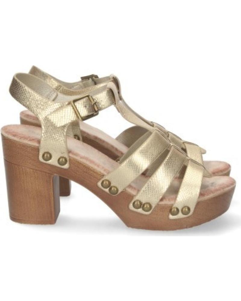 SANDALIA DE TACÓN SPORT3PUNTO0 DB-2353 DORADA CON DETALLES METÁLICOS VARIOS COLORES