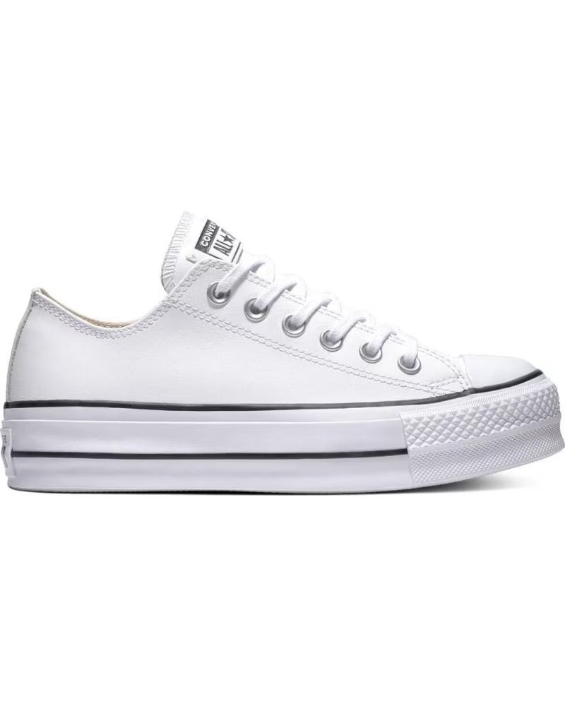 Converse Chuck Taylor All Star Ox Leather Platform 561680C Blanco White-black-white – imagen 1