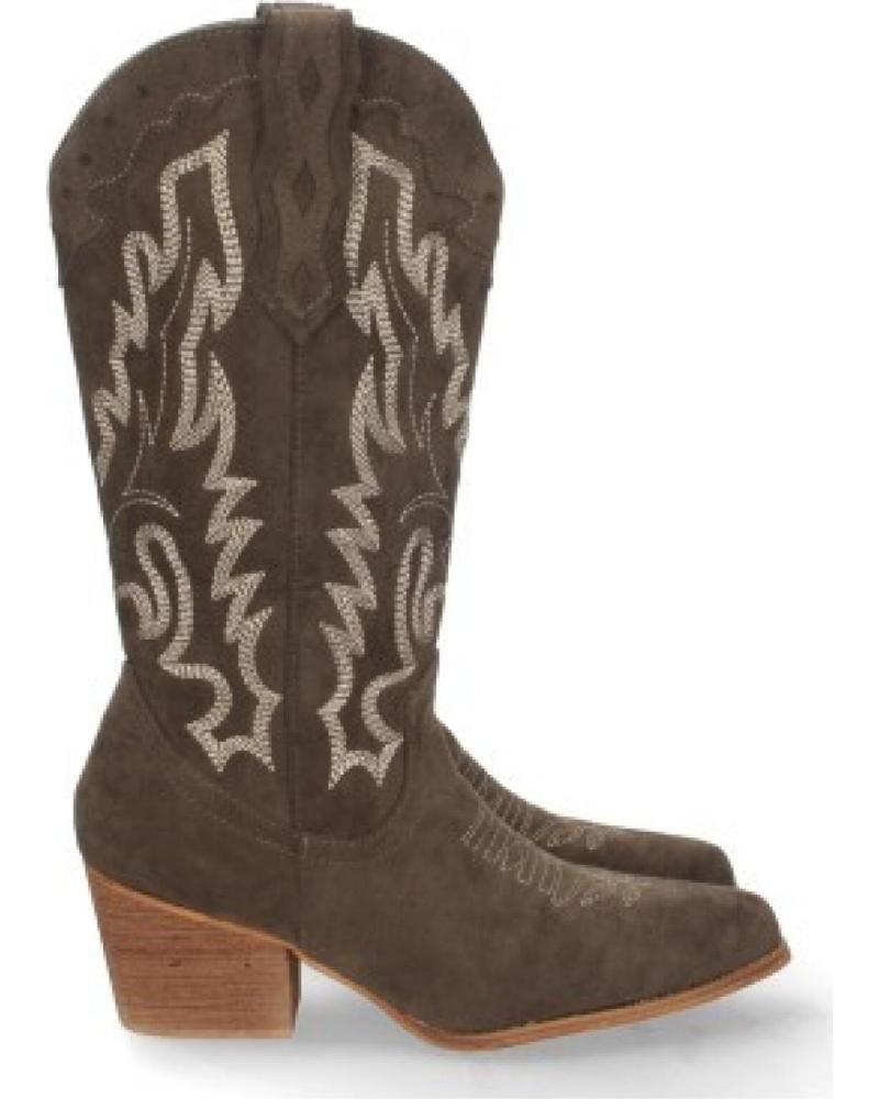 BOTAS VAQUERAS SPORT3PUNTO0 MARRONES CON BORDADOS VARIOS COLORES