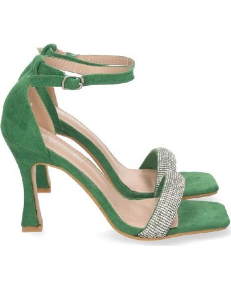 SANDALIAS DE VESTIR SPORT3PUNTO0 JL8553 TACÓN FINO PEDRERÍA VERDE VARIOS COLORES