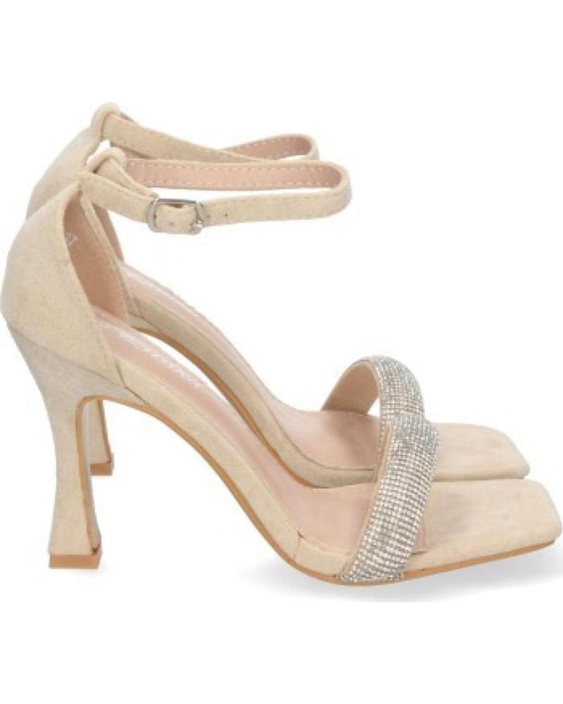 SANDALIAS DE TACÓN SPORT3PUNTO0 JL8553 PEDRERÍA BEIGE VARIOS COLORES