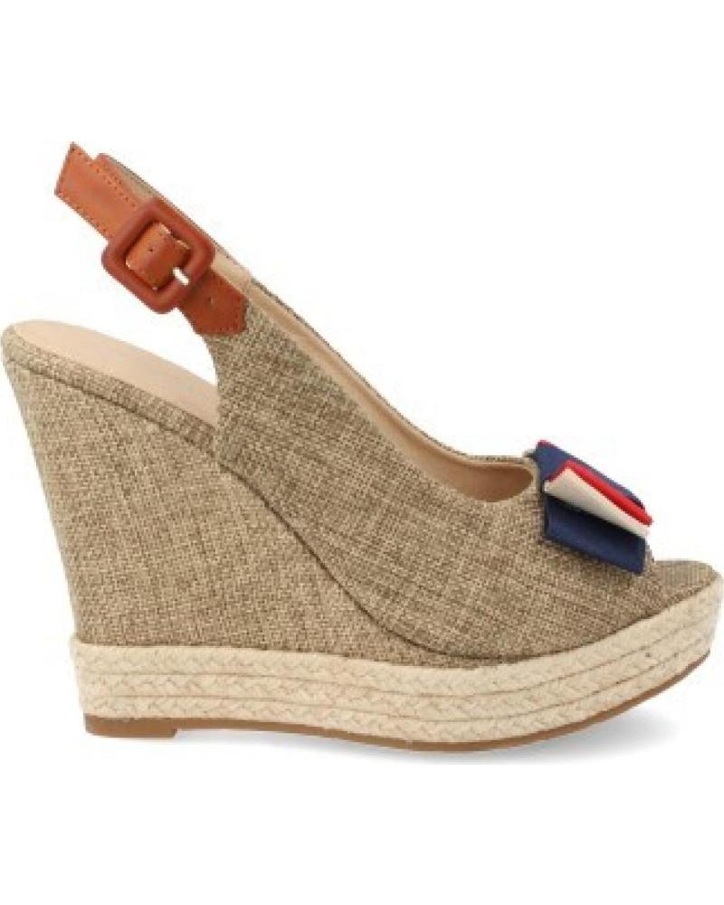 SANDALIAS DE CUÑA SPORT3PUNTO0 D8536 CON TIRAS BEIGE VARIOS COLORES