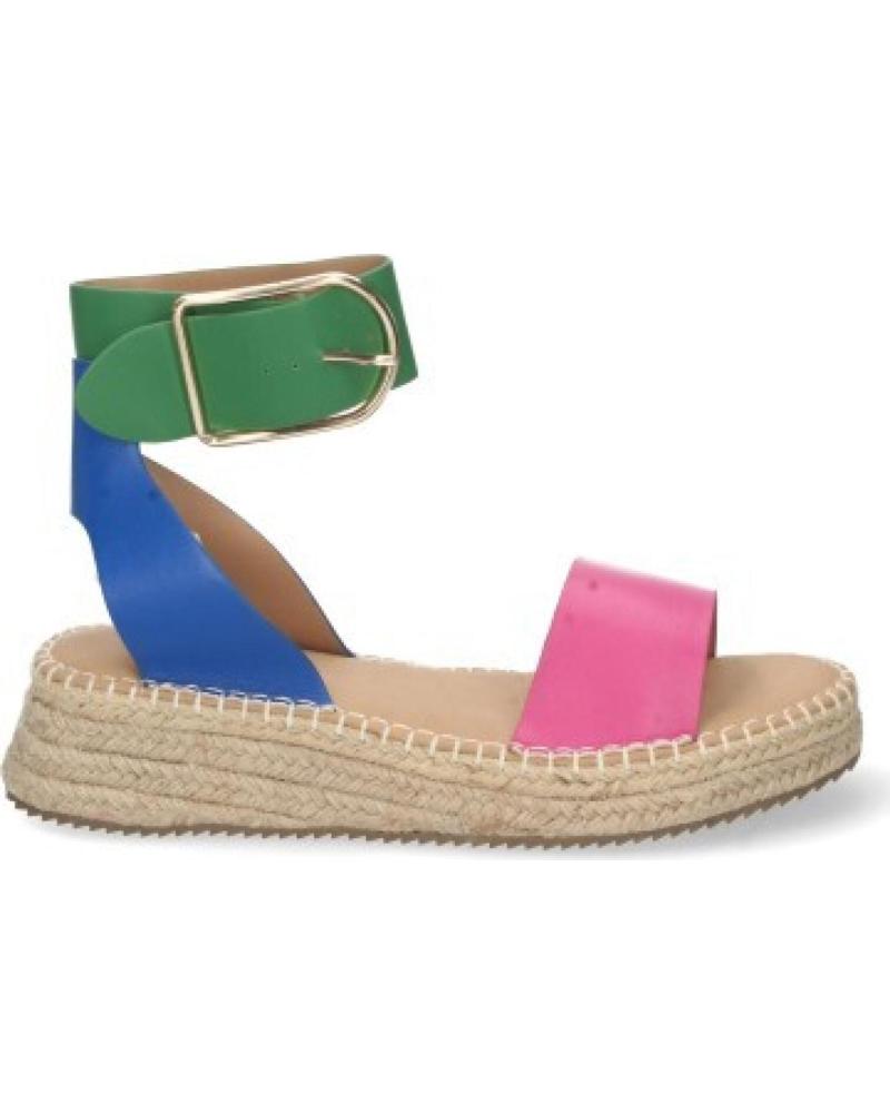 SANDALIAS SPORT3PUNTO0 MULTICOLOR CON SUELA DE ESPARTO Y TIRAS VARIOS COLORES