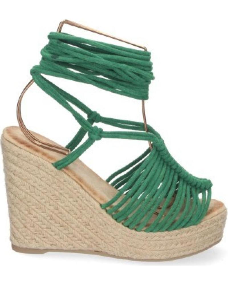 SANDALIAS DE CUÑA SPORT3PUNTO0 1A-1563 VERDES ATADAS AL TOBILLO VARIOS COLORES
