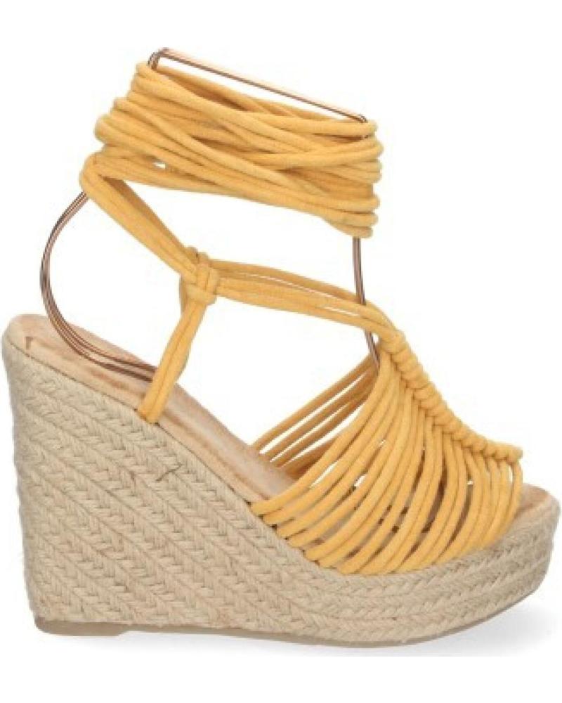 SANDALIAS DE CUÑA SPORT3PUNTO0 1A-1563 AMARILLO CON TIRAS CRUZADAS VARIOS COLORES