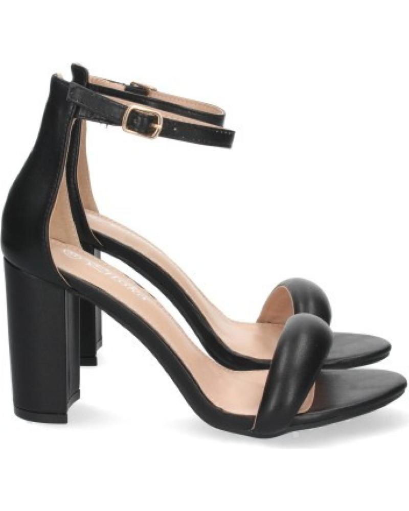 SANDALIAS DE TACÓN NEGRAS SPORT3PUNTO0 MODELO JL8521 CON CORREA AL TOBILLO VARIOS COLORES