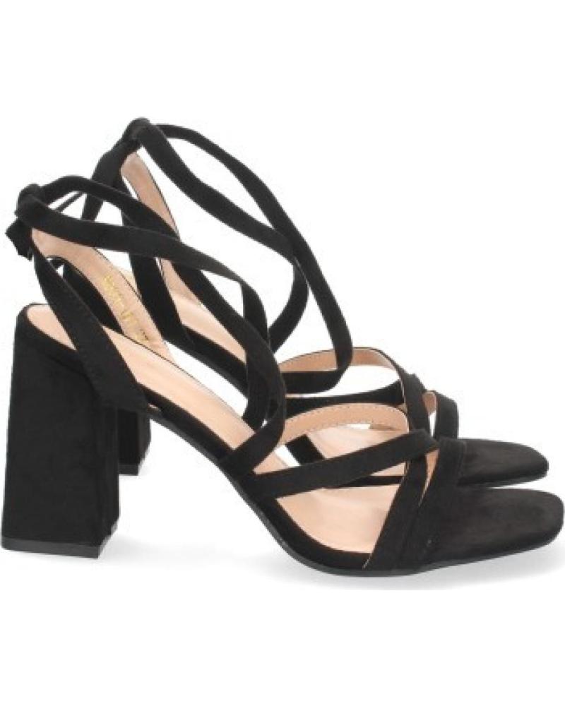 SANDALIAS DE VESTIR SPORT3PUNTO0 H21-93 CON TACÓN Y TIRAS CRUZADAS NEGRAS VARIOS COLORES