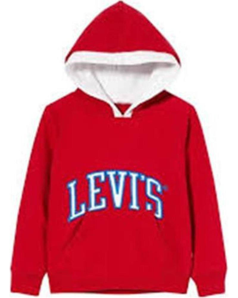 SUDADERA LEVIS VARSITY PULLVER 9EA990-R2F NIÑO ROJA ROJO