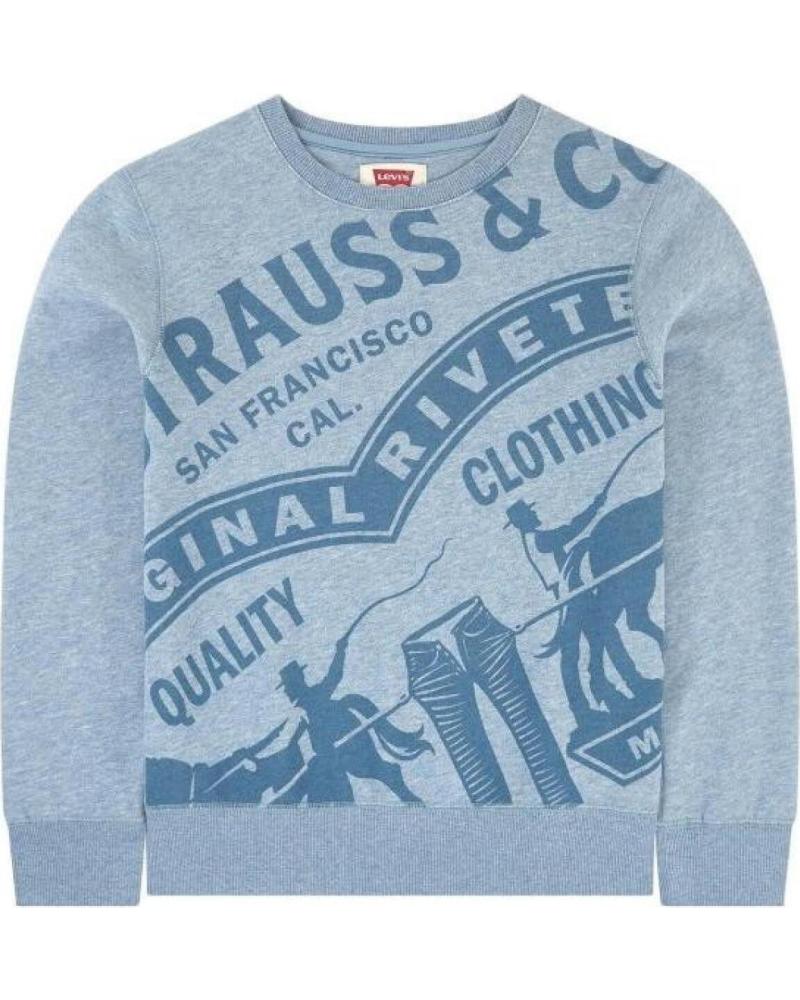 SUDADERA LEVI'S OVERSIZED CON ESTAMPADO GRÁFICO AZUL