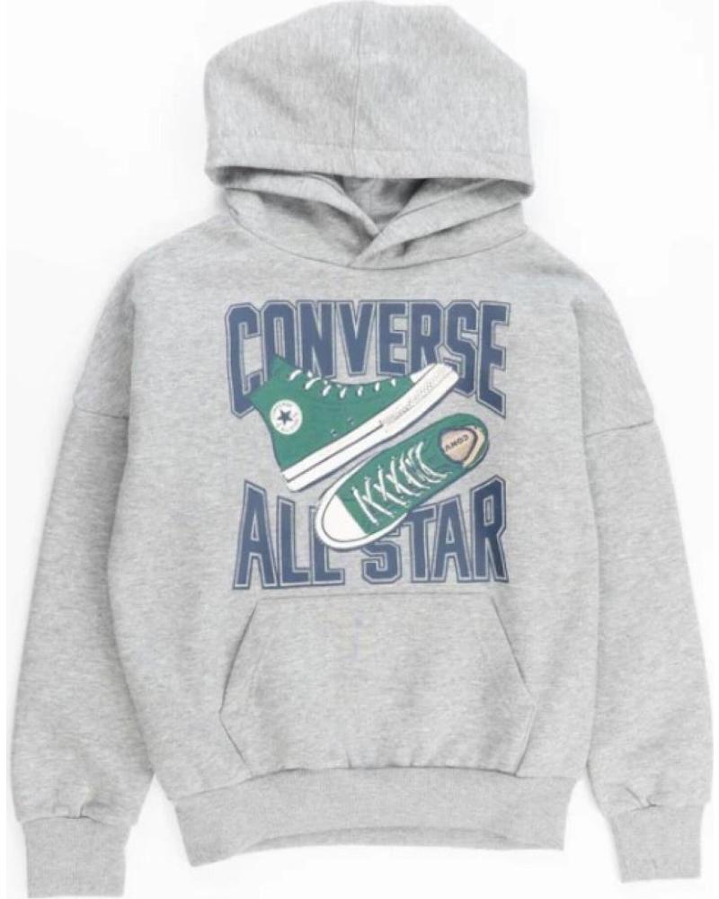 SUDADERA CON CAPUCHA CONVERSE ALL STAR SNEAKER GFX GRIS