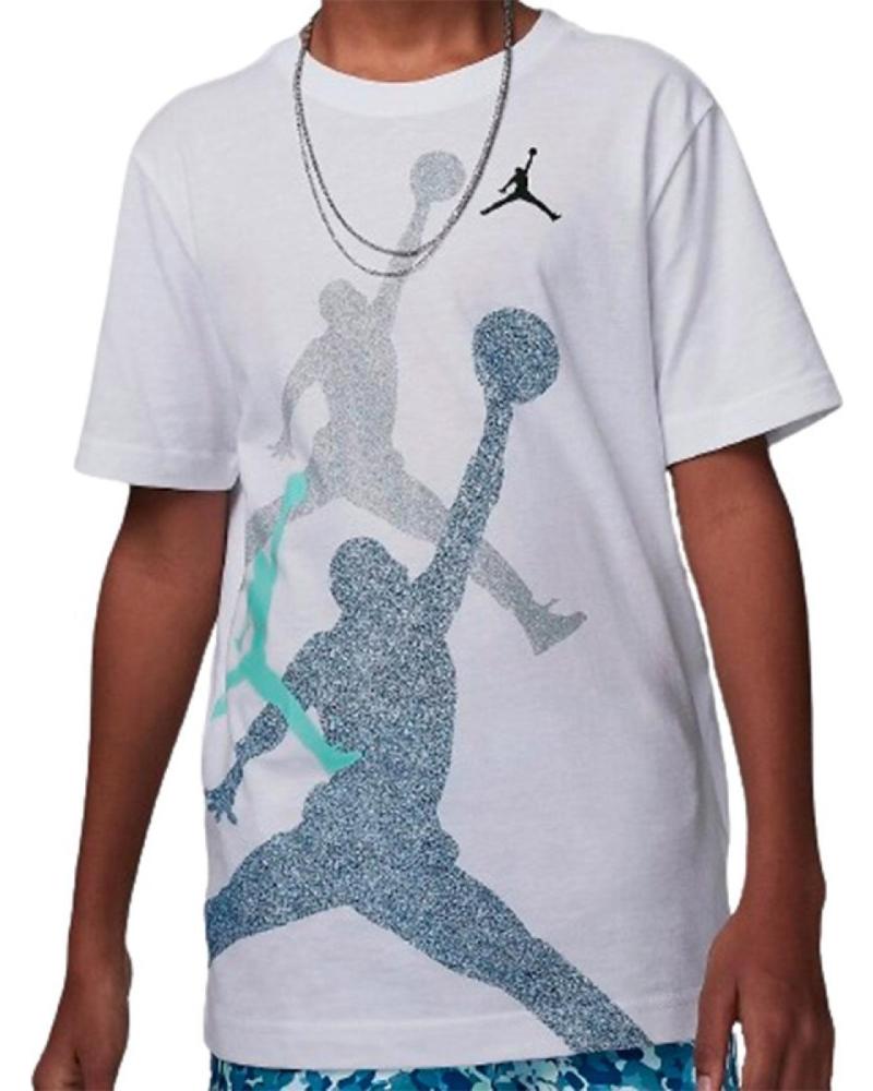 CAMISETA NIKE JORDAN DRI-FIT JDB GRADIENT STACKED JM SS NIÑO BLANCO 95D119 BLANCO