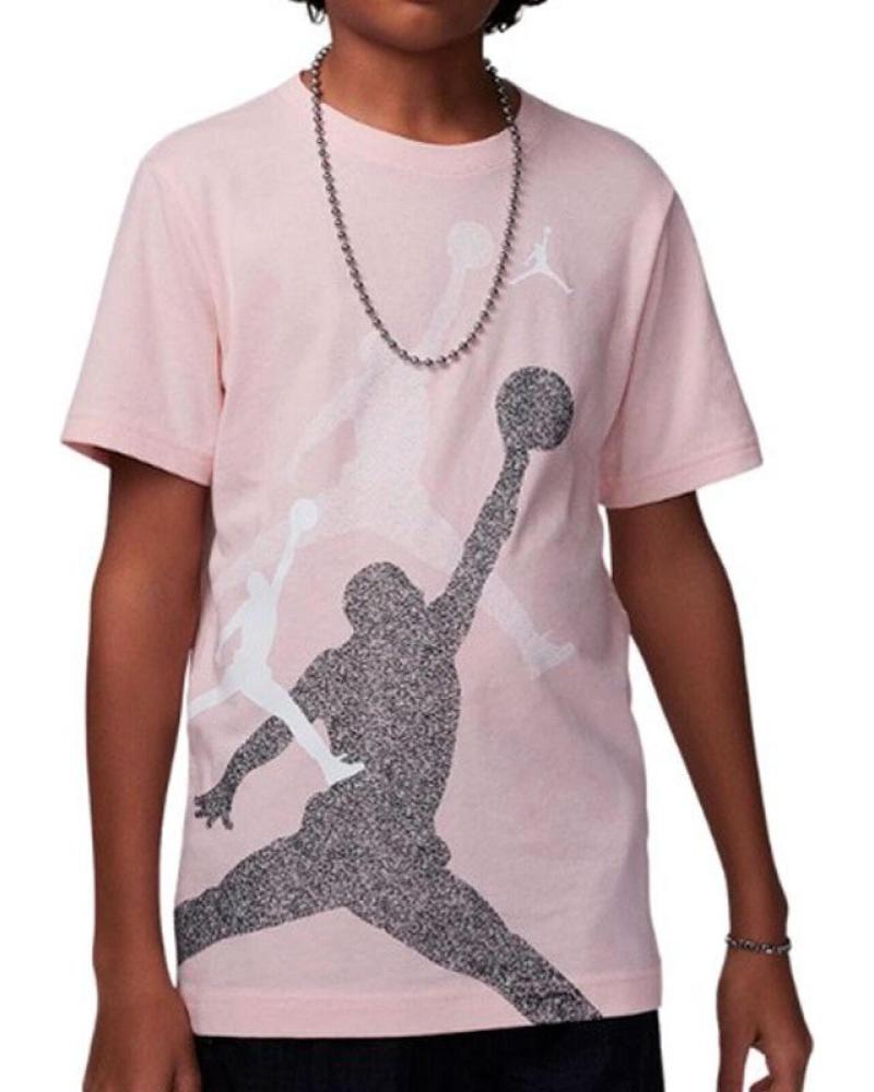 CAMISETA NIKE JDB GRADIENT STACKED JM SS TEE 95D119 AHC ROSA