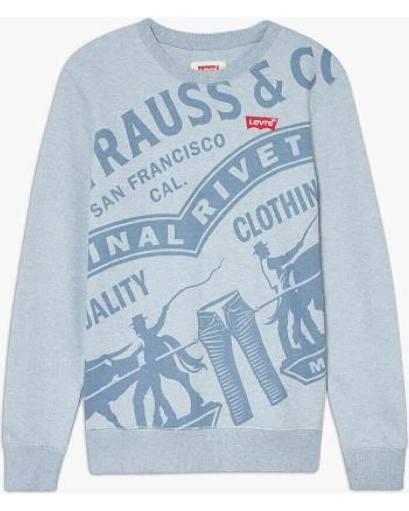 SUDADERA LEVIS OVERSIZED 8EA932-C64 PARA NIÑO AZUL