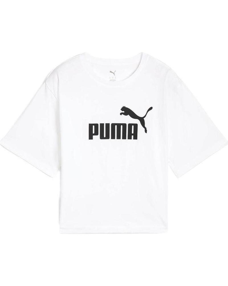 CAMISETA PUMA ESS CROPPED NO 1 LOGO RELAXED TEE C-O 684972 02 BLANCO BLANCO