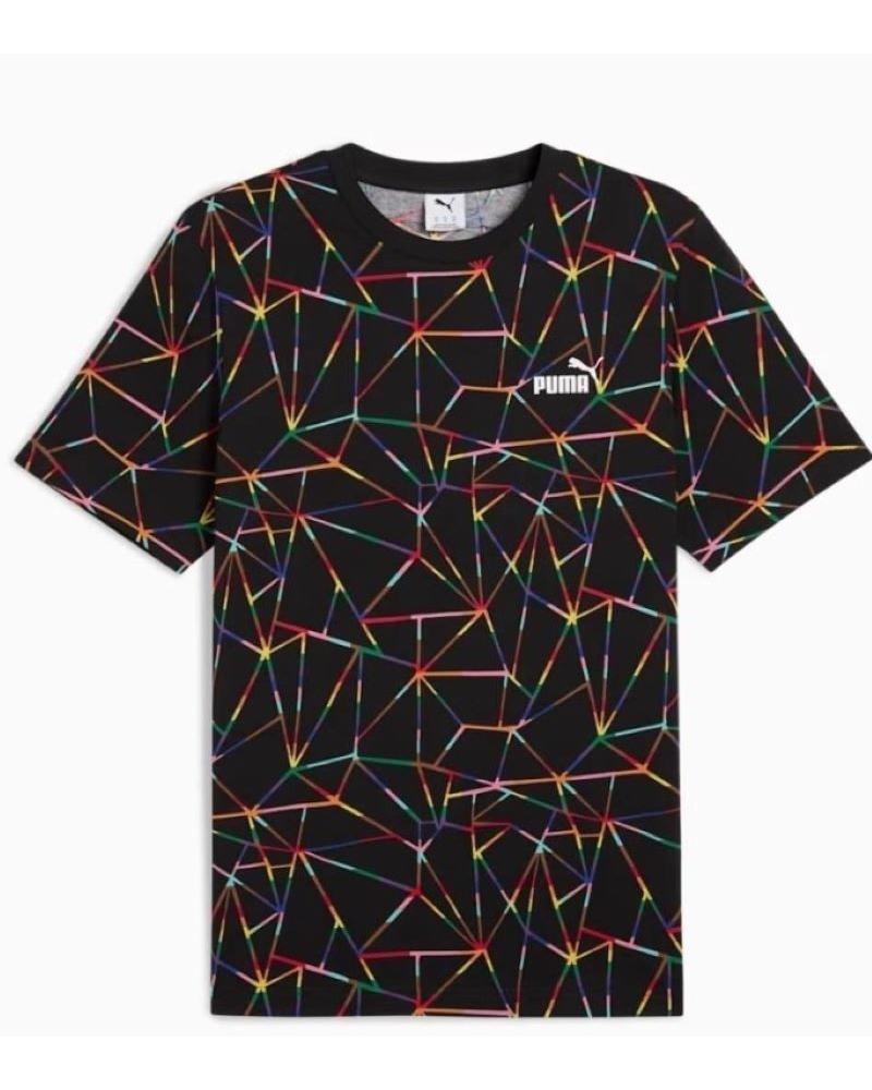 CAMISETA PUMA UNITED LOVE ESTAMPADO GEOMÉTRICO HOMBRE NEGRO NEGRO