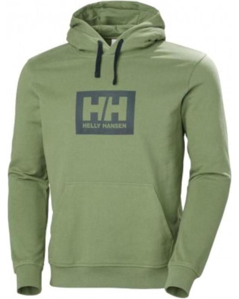 HELLY HANSEN SUDADERA HH BOX HOODIE 53289 HOMBRE VERDE VERDE