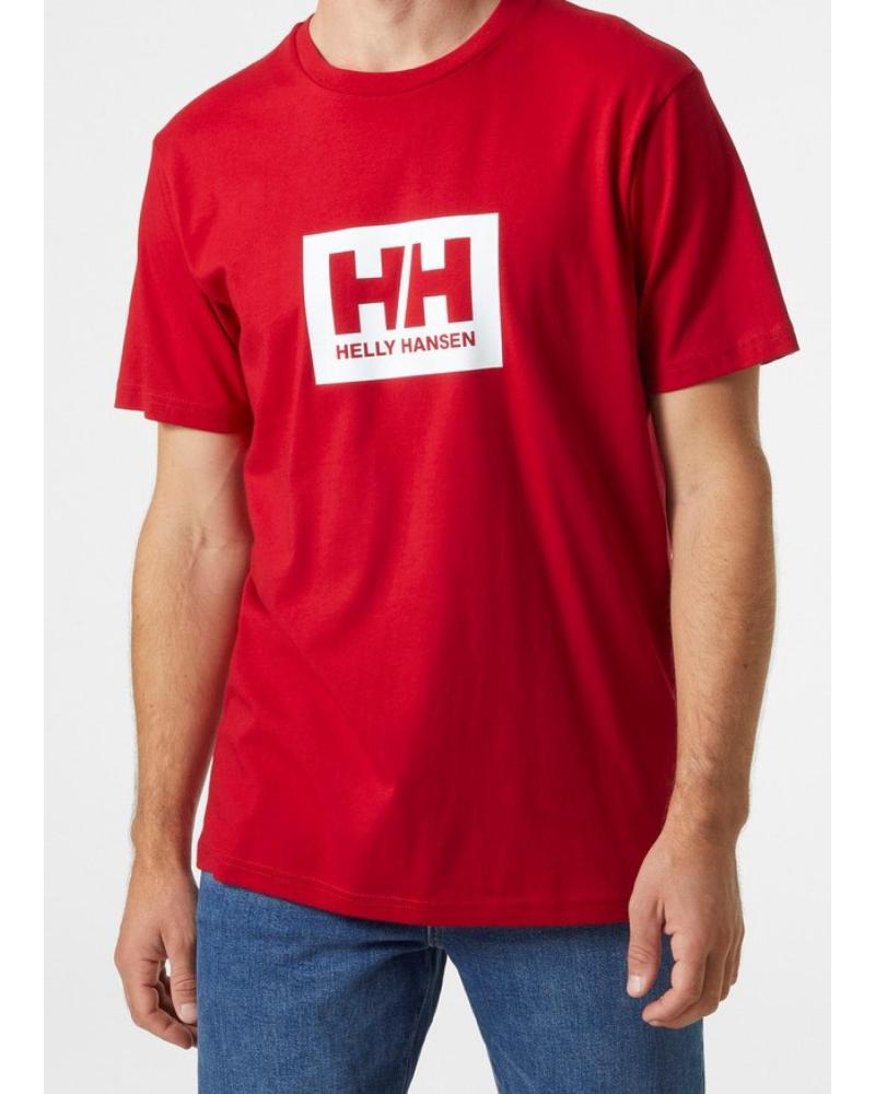 HELLY HANSEN CAMISETA BOX LOGO HOMBRE ROJA ROJO