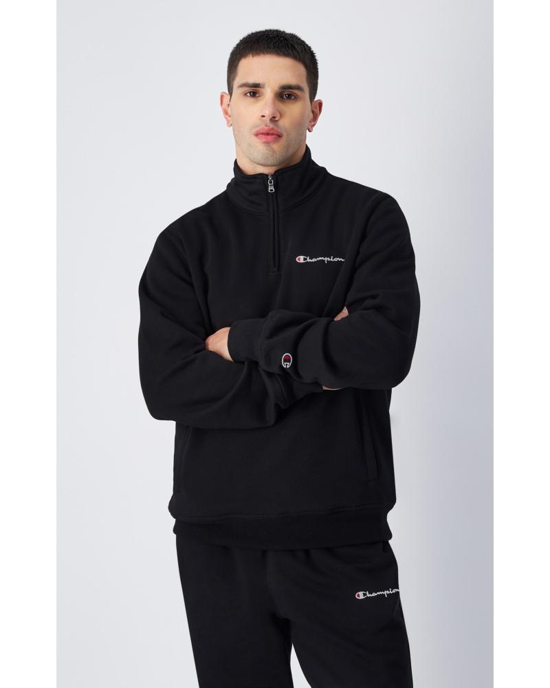 SUDADERA CHAMPION HALF ZIP SWEATSHIRT 220263 NEGRA NEGRO