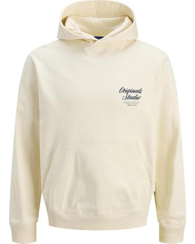 SUDADERA JACK & JONES JORNORREBRO TYPO BACK SWEAT HOOD SN 1228 BEIGE BEIGE