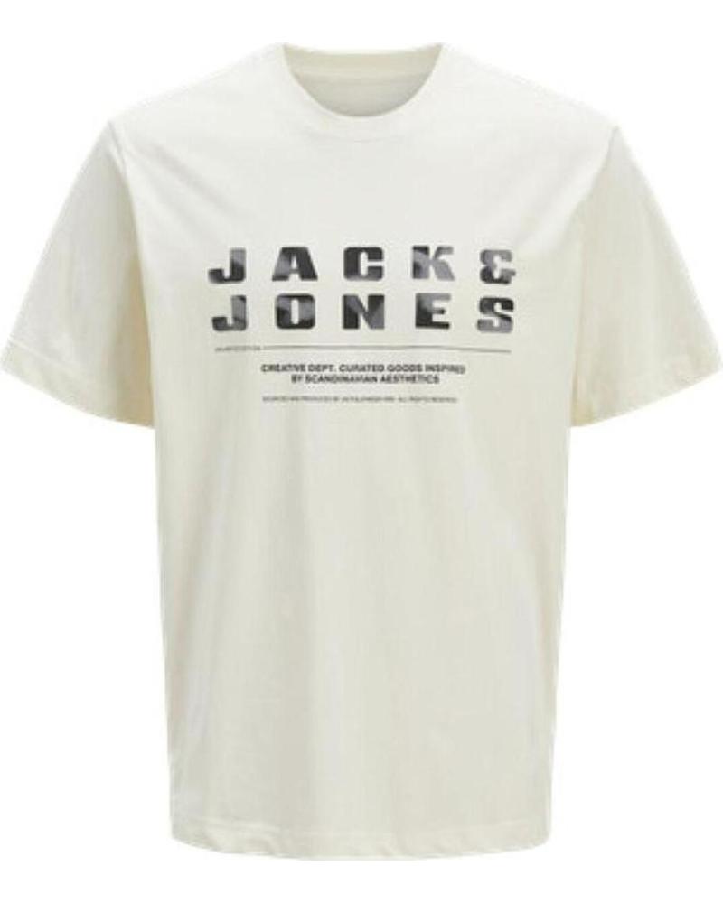CAMISETA JACK & JONES JCORECHARGE FRONT BRANDING TEE CREW NECK BLANCO
