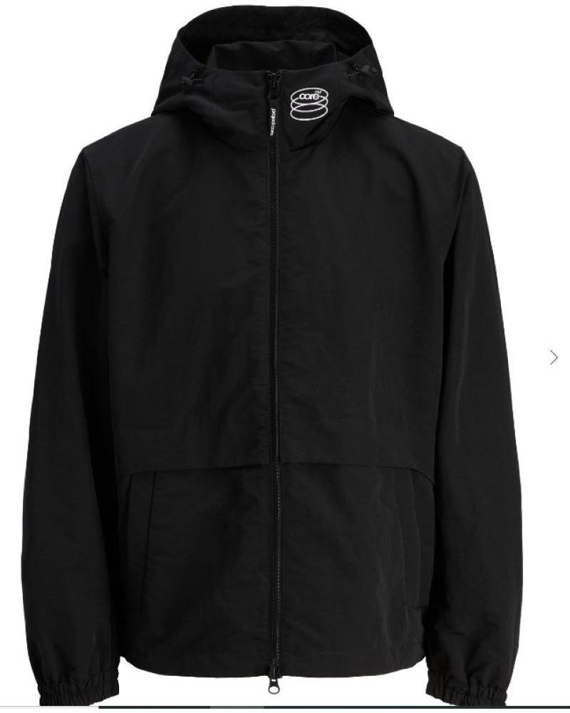 CHAQUETA CON CAPUCHA JACK & JONES JCOUNION SN 12274049 NEGRO NEGRO