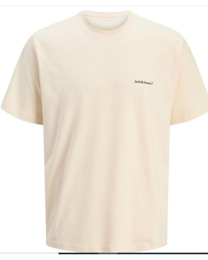 CAMISETA JACK & JONES JORSPLIT BACK TEE CON ESTAMPADO GRÁFICO HOMBRE BEIGE BLANCO