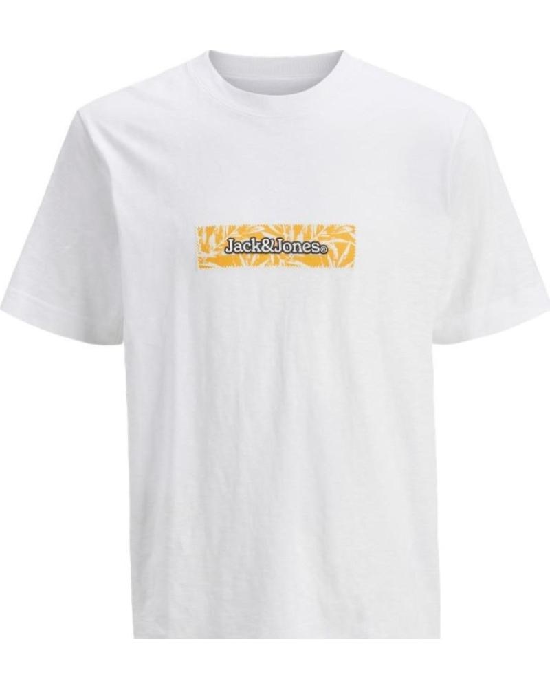 CAMISETA JACK & JONES JORSPLIT AOP BRANDING TEE 12272993 BLANCA BLANCO