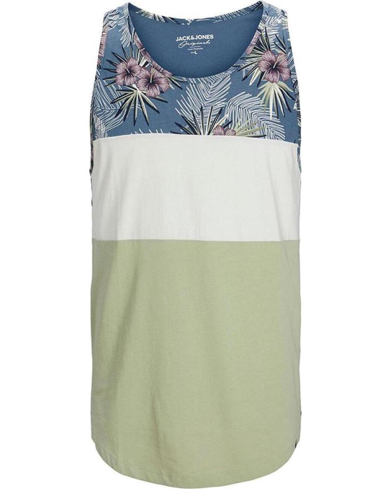 CAMISETA DE TIRANTES JACK & JONES JORVENICE BLOCK TANK TOP JNR 12 AZUL