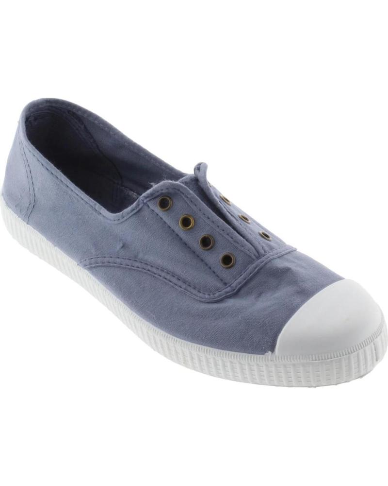 ZAPATILLAS VICTORIA DE LONA CON ELÁSTICO PARA MUJER 106623 AZUL