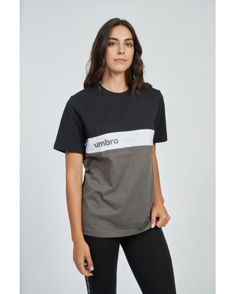 CAMISETA DEPORTIVA UMBRO FW SPORTSWEAR 66211U LTC GRIS/NEGRO AZUL