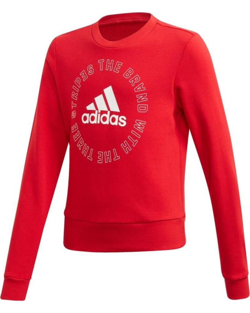 SUDADERA ADIDAS BOLD CREW GE0069 NIÑA ROJA ROJO