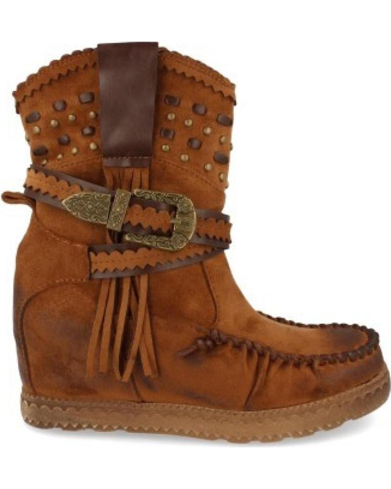 BOTAS DE MUJER SPORT3PUNTO0 MODELO 9706 ESTILO WESTERN CON CUÑA Y FLECOS VARIOS COLORES