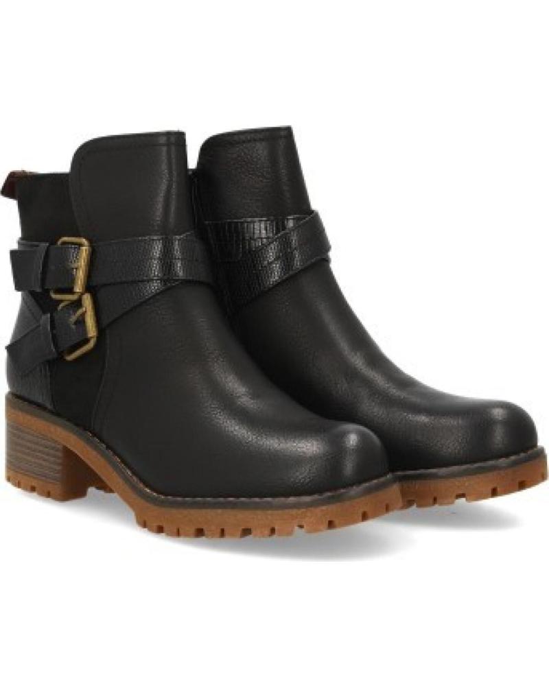 BOTAS DE MUJER SPORT3PUNTO0 F6791 CON HEBILLA Y DETALLES EN CONTRASTE VARIOS COLORES