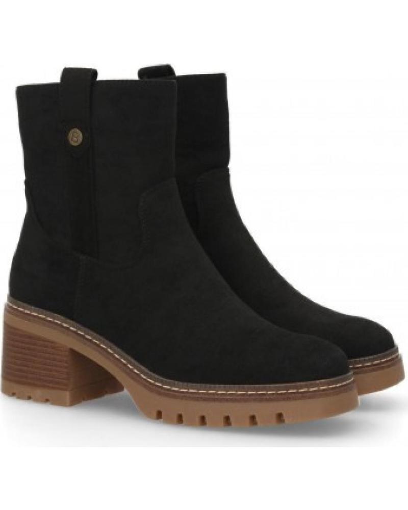 BOTAS DE TACÓN MUJER SPORT3PUNTO0 ANTE NEGRO MODELO 1986-12 VARIOS COLORES