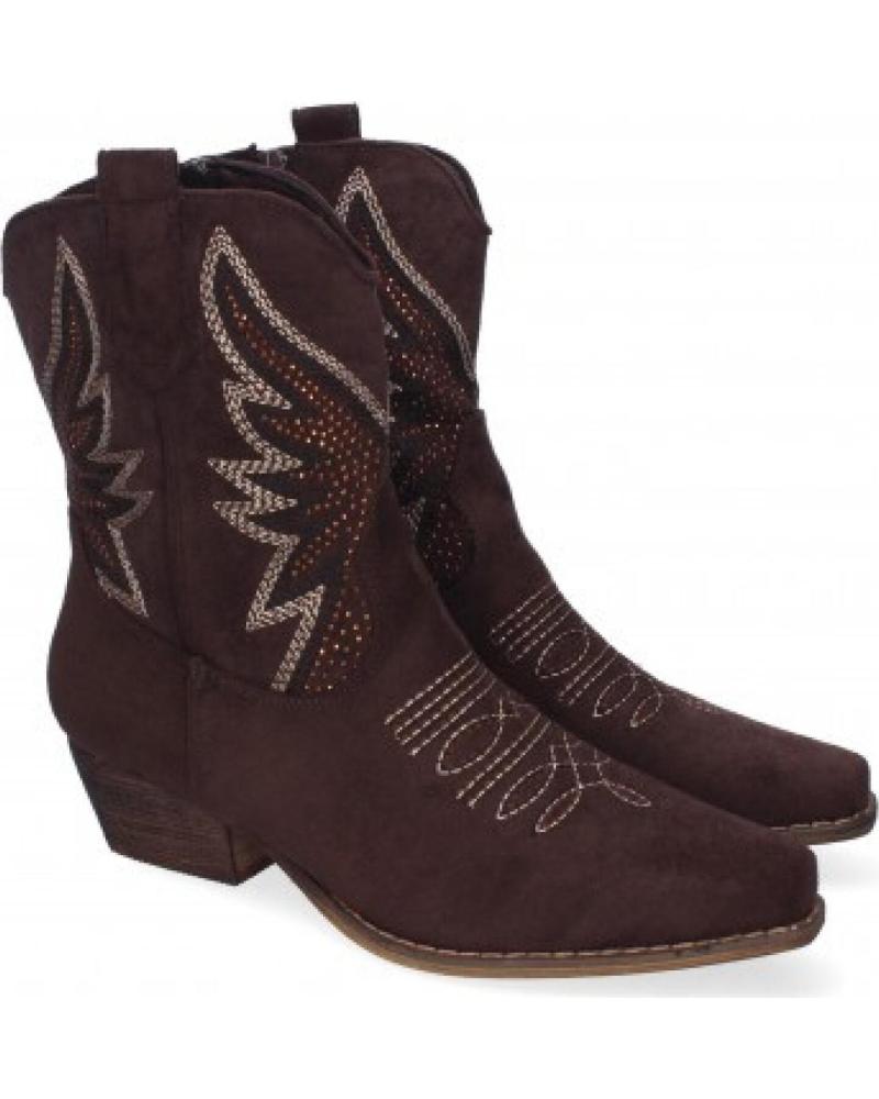 BOTAS COWBOY SPORT3PUNTO0 A-3317 DE ANTE CON BORDADOS VARIOS COLORES