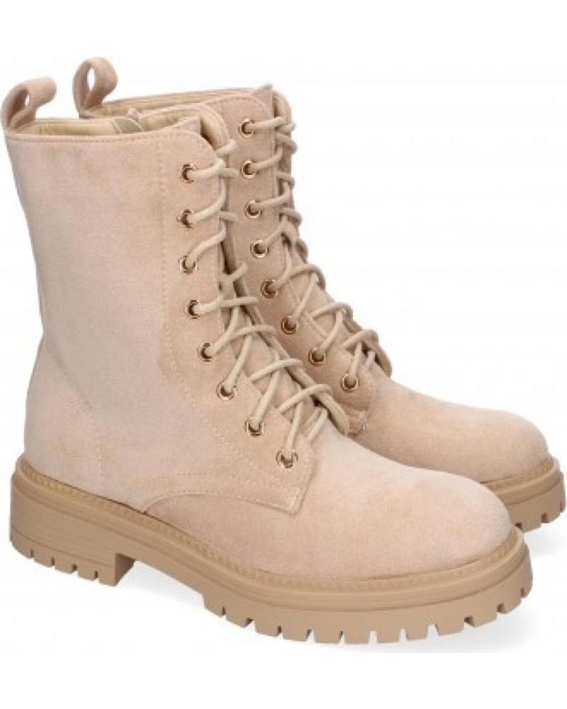 BOTAS MUJER SPORT3PUNTO0 L1003 BEIGE CON CORDONES VARIOS COLORES