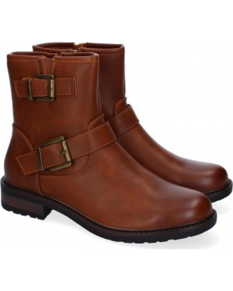 BOTAS MUJER SPORT3PUNTO0 YZ24-001 ESTILO MOTERO CAMEL VARIOS COLORES