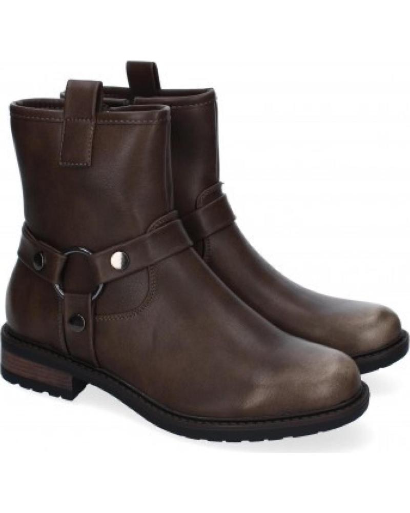 BOTAS MOTERAS DE PIEL SPORT3PUNTO0 YZ24-005 CAFÉ CON ARO VARIOS COLORES