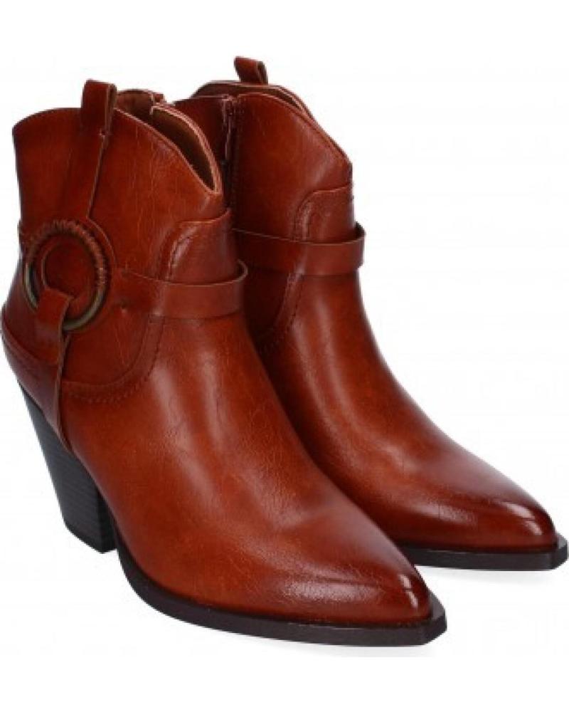 BOTAS DE MUJER SPORT3PUNTO0 MODELO 1085 CUERO CAMEL TACÓN VARIOS COLORES