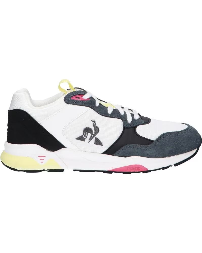 Le Coq Sportif Le Coq Sportif Lcs R500 W Pop 2210140 - Zapatillas Blanco Óptico y Negro con Rosa para Mujer Optical White-ra