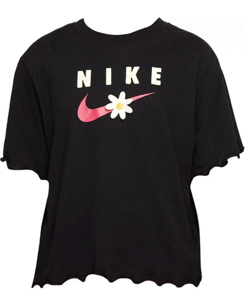 NIKE NSW TEE ENERGY BOXY FRILLY CAMISETA DEPORTIVA NIÑA NEGRA NEGRO