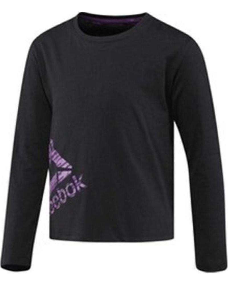 CAMISETA DEPORTIVA MANGA LARGA REEBOK NIÑA NEGRO