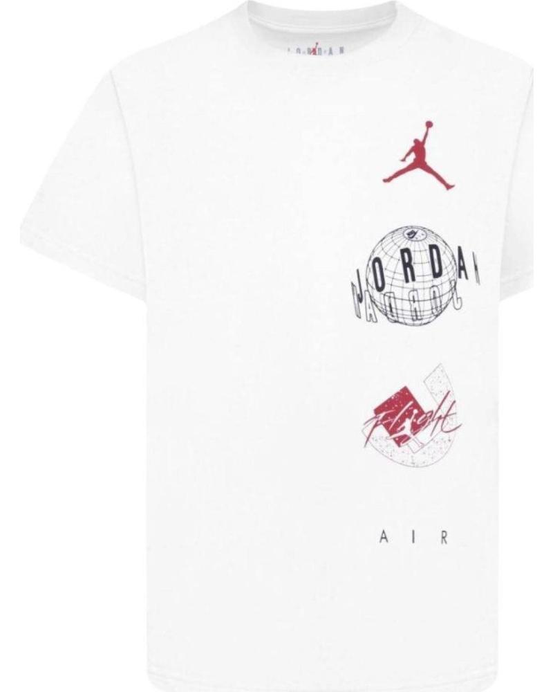 CAMISETA NIKE JORDAN AIR GLOBE PARA NIÑO BLANCO